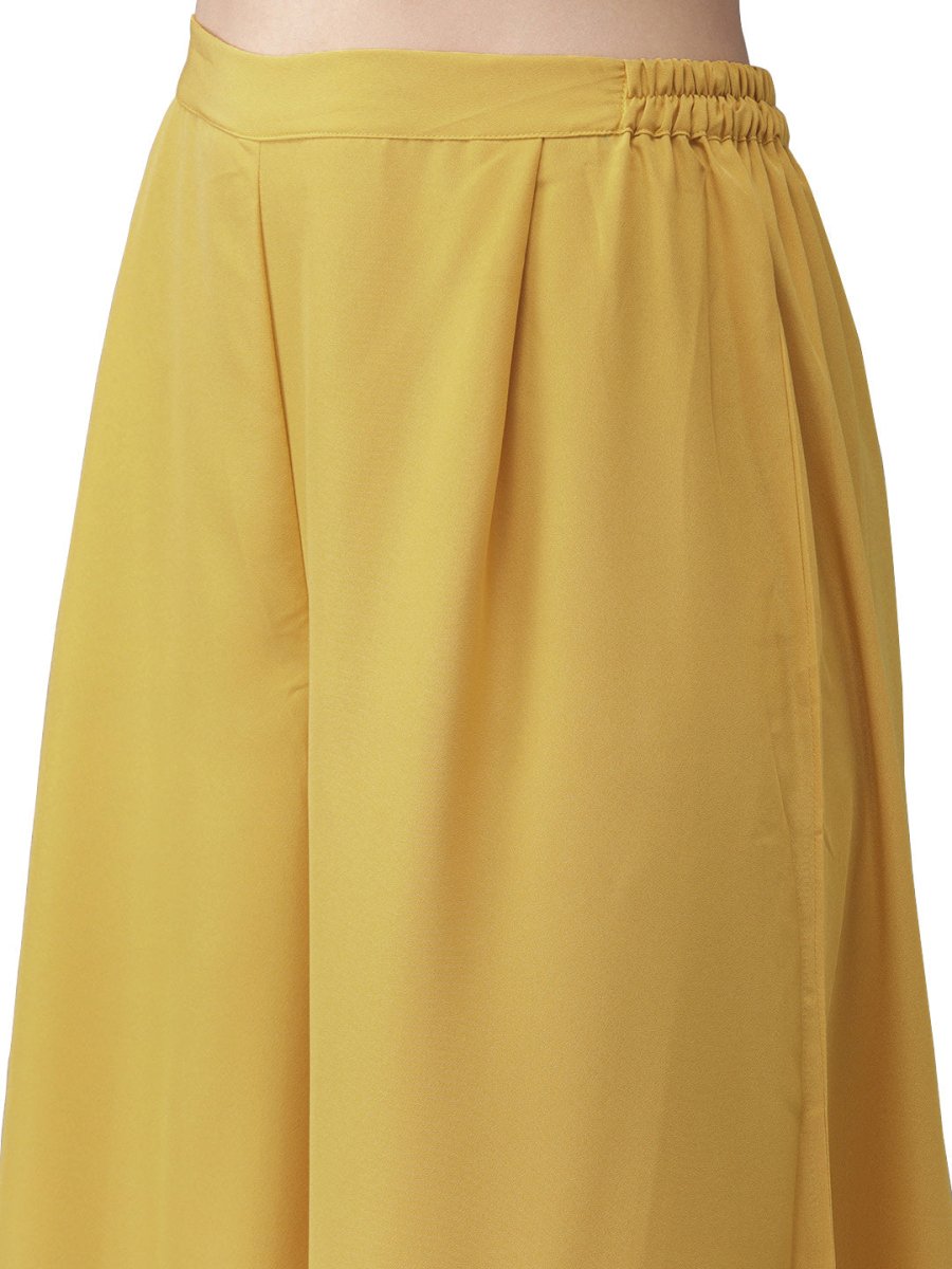 Ahalyaa Women One Shoulder Top with Beautiful Palazzo Set