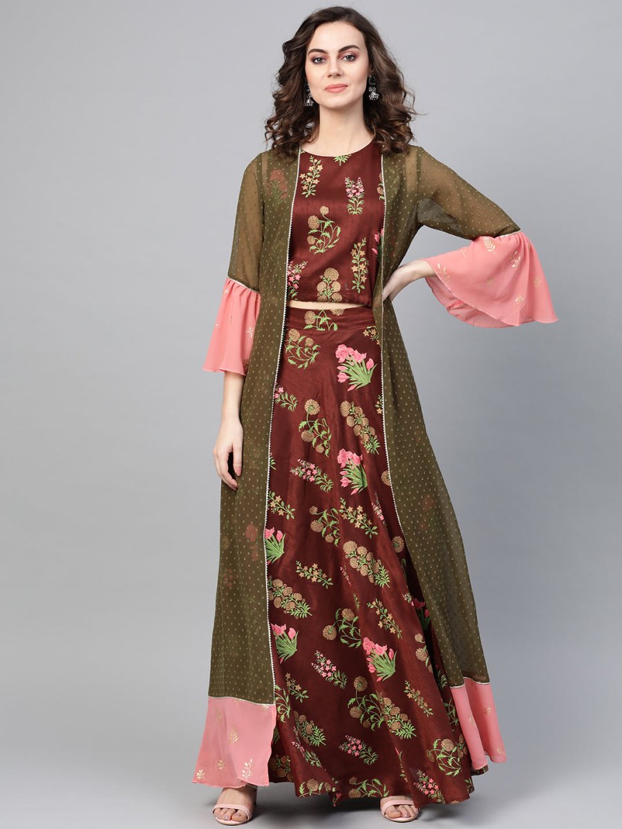 Ahalyaa Women Beautiful Printed Indo Western Set