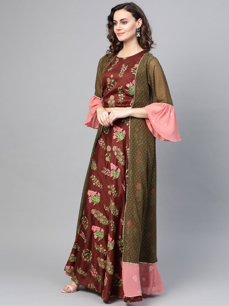 Ahalyaa Women Beautiful Printed Indo Western Set