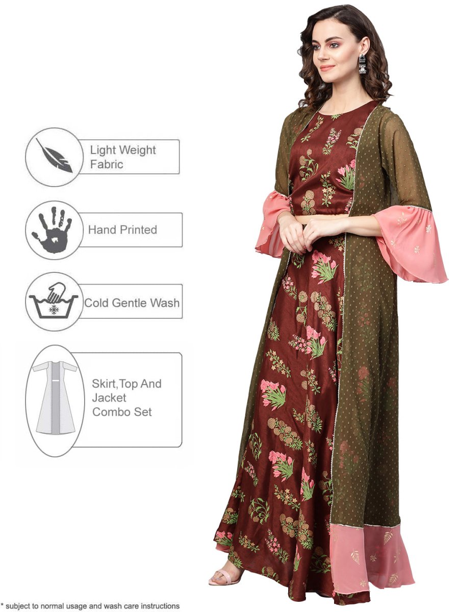 Ahalyaa Women Beautiful Printed Indo Western Set