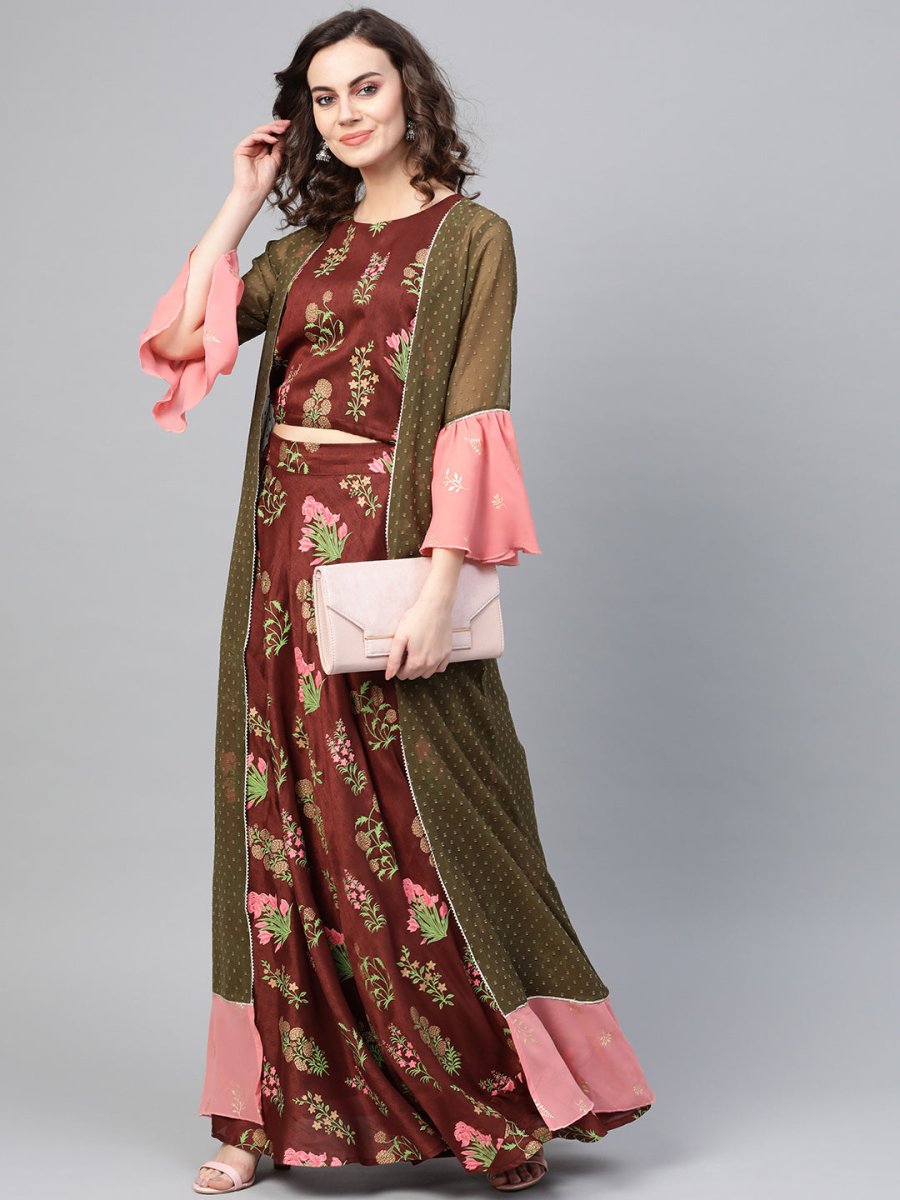 Ahalyaa Women Beautiful Printed Indo Western Set