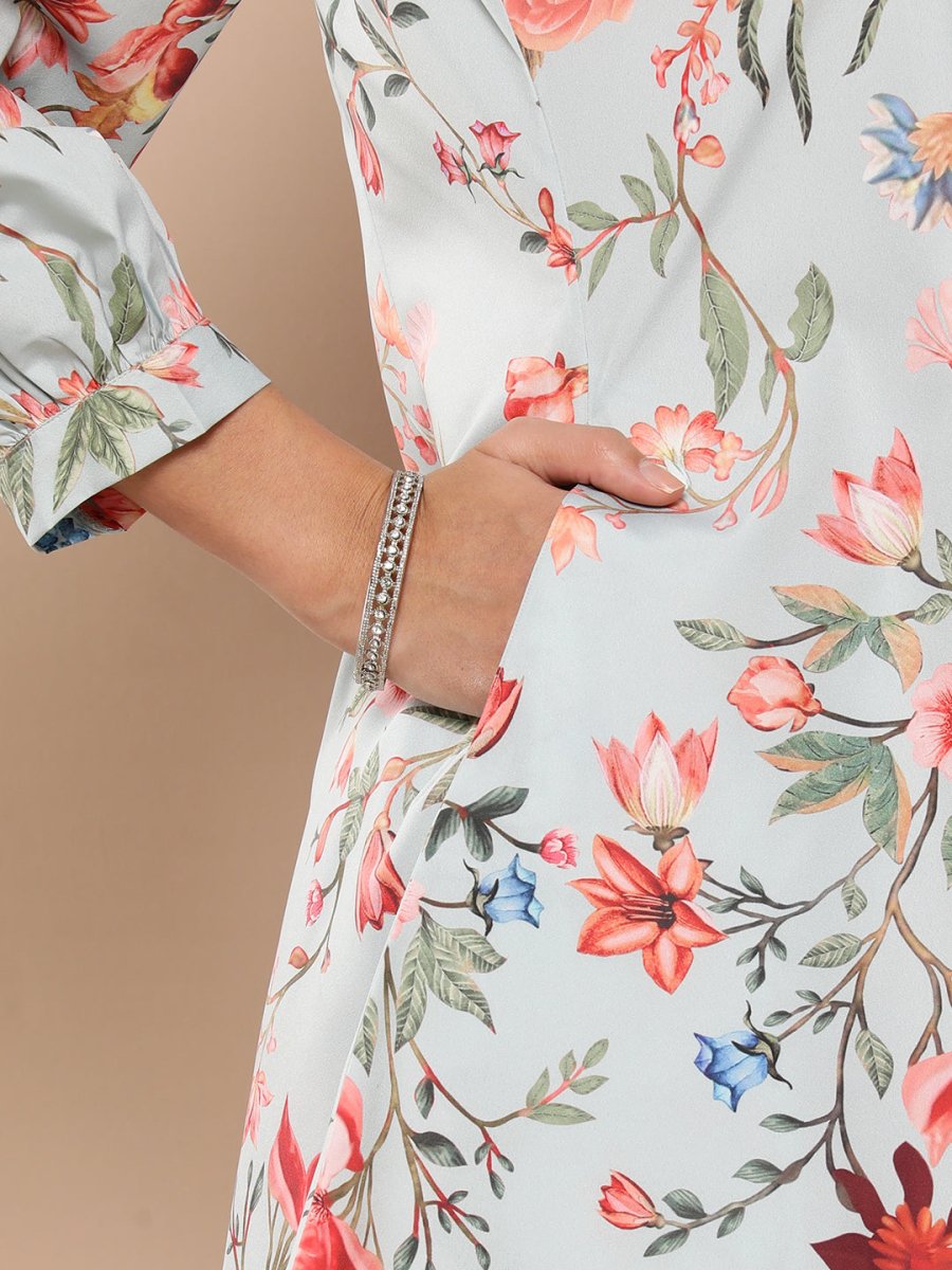 Ahalyaa Women Floral Print Crepe Co-Ords