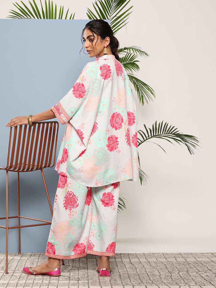 Ahalyaa Women Floral Print Crepe Co-Ords
