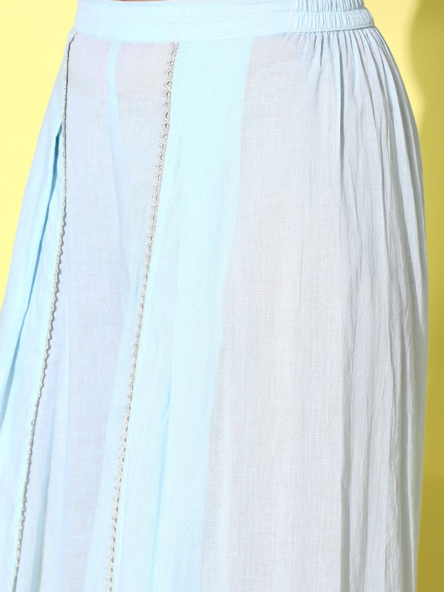 Ahalyaa Printed Cotton Tunic with Palazzos
