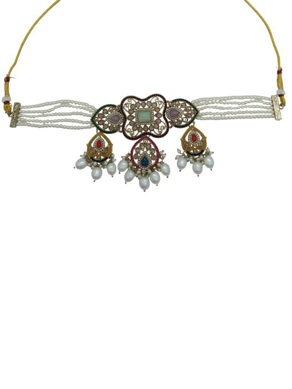 Jewel City Gold-Plated Handcrafted Kundan Bridal Jewelry Set | Traditional Ethnic Necklace, Earrings, Maang Tikka for all Occasions