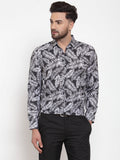 Jainish Black Men's Cotton Printed Formal Shirt's ( SF 747Black )
