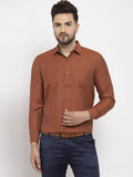 Jainish Brown Men's Cotton Polka Dots Formal Shirt's ( SF 761Brown )