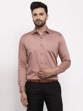 Jainish Brown Men's Cotton Solid Formal Shirt's ( SF 768Brown )