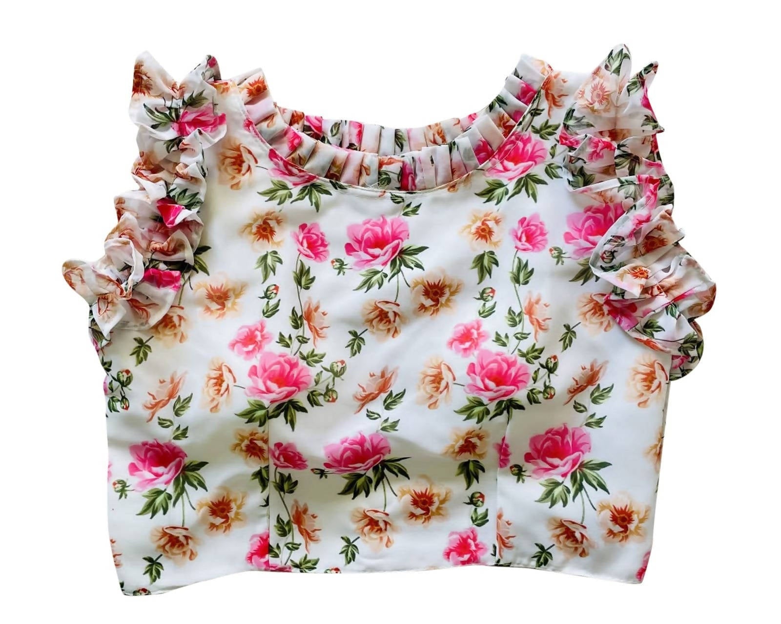 Vamika Off White Georgette Frill Blouse