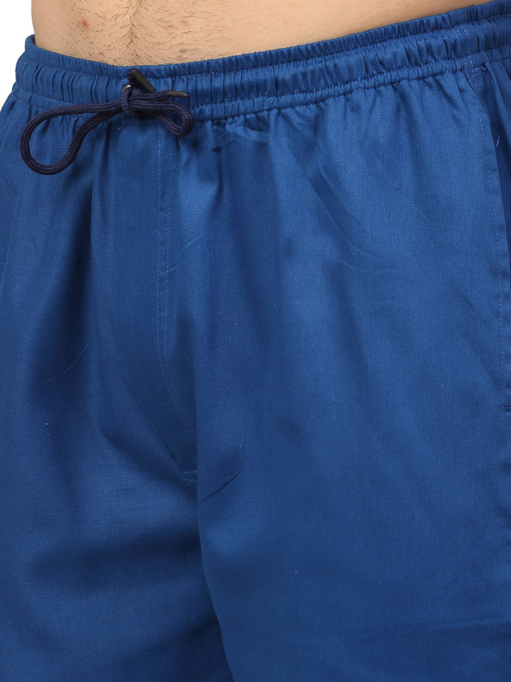 Jainish Men's Cotton Solid Track Pants - Blue