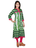 Women's Green Tie Dye Printed Kurti - G & A Apparels