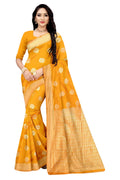 Vamika Mustard Weaving Banarasi Jacquard Saree