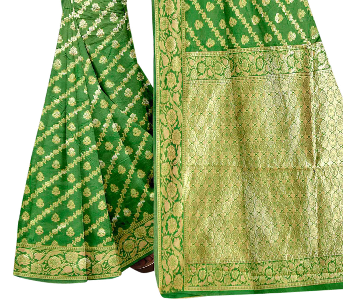 Vamika Green Weaving Banarasi Jacquard Saree