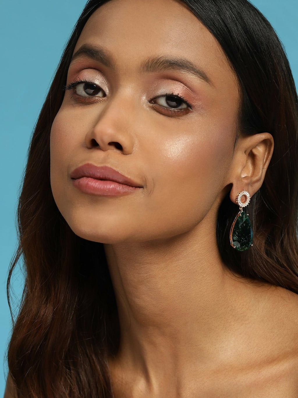 Green Druzy Quartz Earrings- Ruby Raang