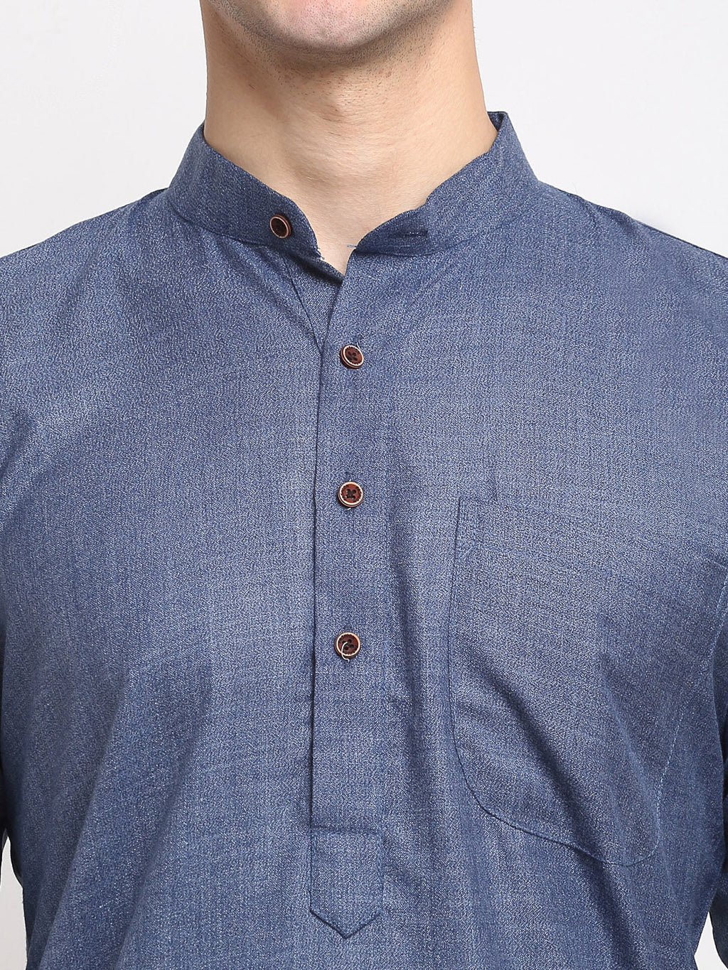 Jompers Men's Cotton Solid Kurta Pyjama - Dark-Grey