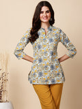 Antaran Blue Pure Cotton Printed Tunic