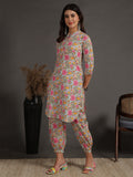 Antaran Sky Blue Pure Cotton Floral Printed Co Ord Set