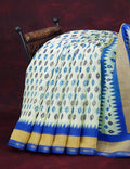 Combo of Off White and Blue Patan Patola Semi Chanderi Saree By Gayathri Reddy Designer Studio