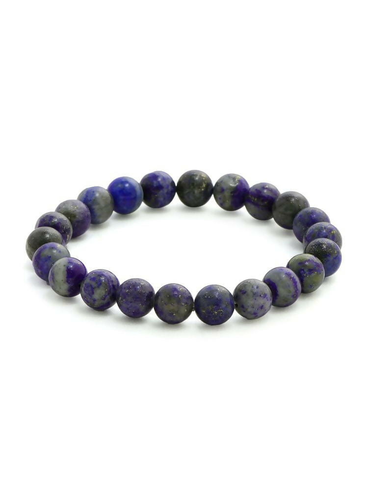 Lapis Lazuli Blue Tined Crystal Beads Bracelet - Ruby Raang
