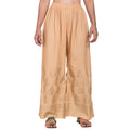 PAVONINE Beige Color Golden Printed Rayon Fabric Sharara For Women