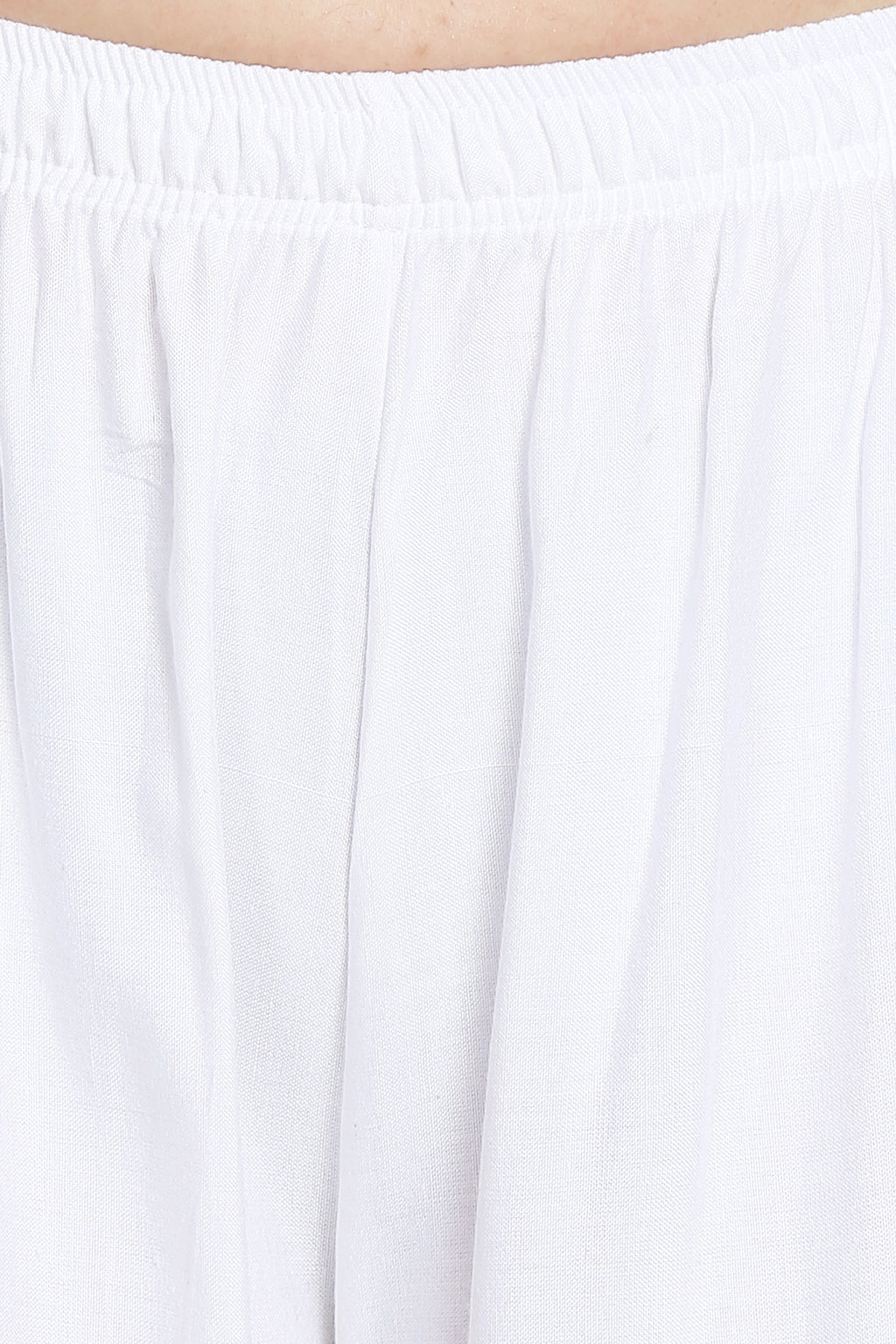 PAVONINE White Color Rayon Fabric Half Flared Sharara For Women