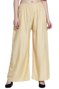 PAVONINE Beige Color Rayon Fabric Half Flared Sharara For Women