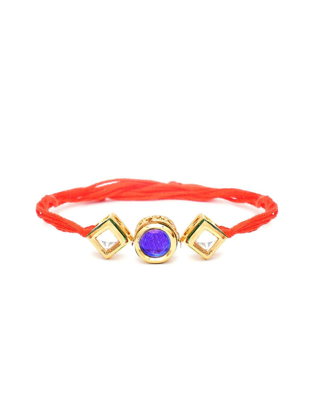 Designer kundan Rakhi - Ruby Raang