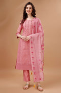 Prazu Fashion Preach Chanderi Silk Chikankari Bored Salwar Suit