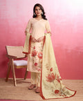 Prazu Fashion Beige Crepe Printed Designer Kurta Set