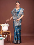Shree Shyam Fashion Royal Blue Banarasi Silk Saree with Zari Weaving - A Timeless Tale of Elegance