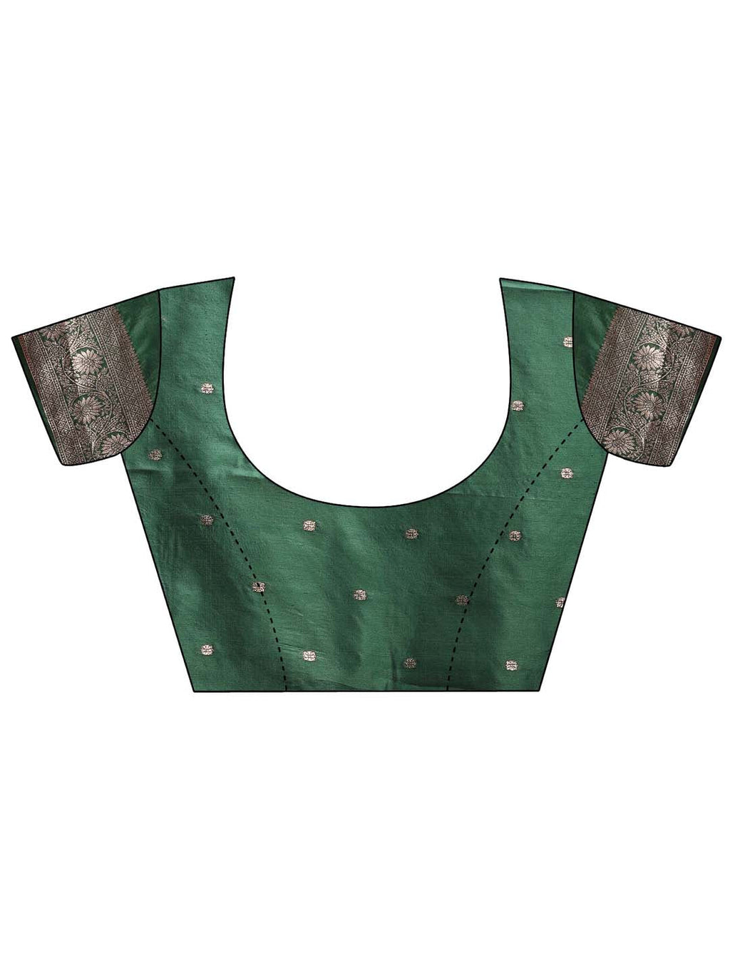 Shree Shyam Fashion Dark Green Banarasi Silk Saree with Zari Weaving - A Timeless Tale of Elegance