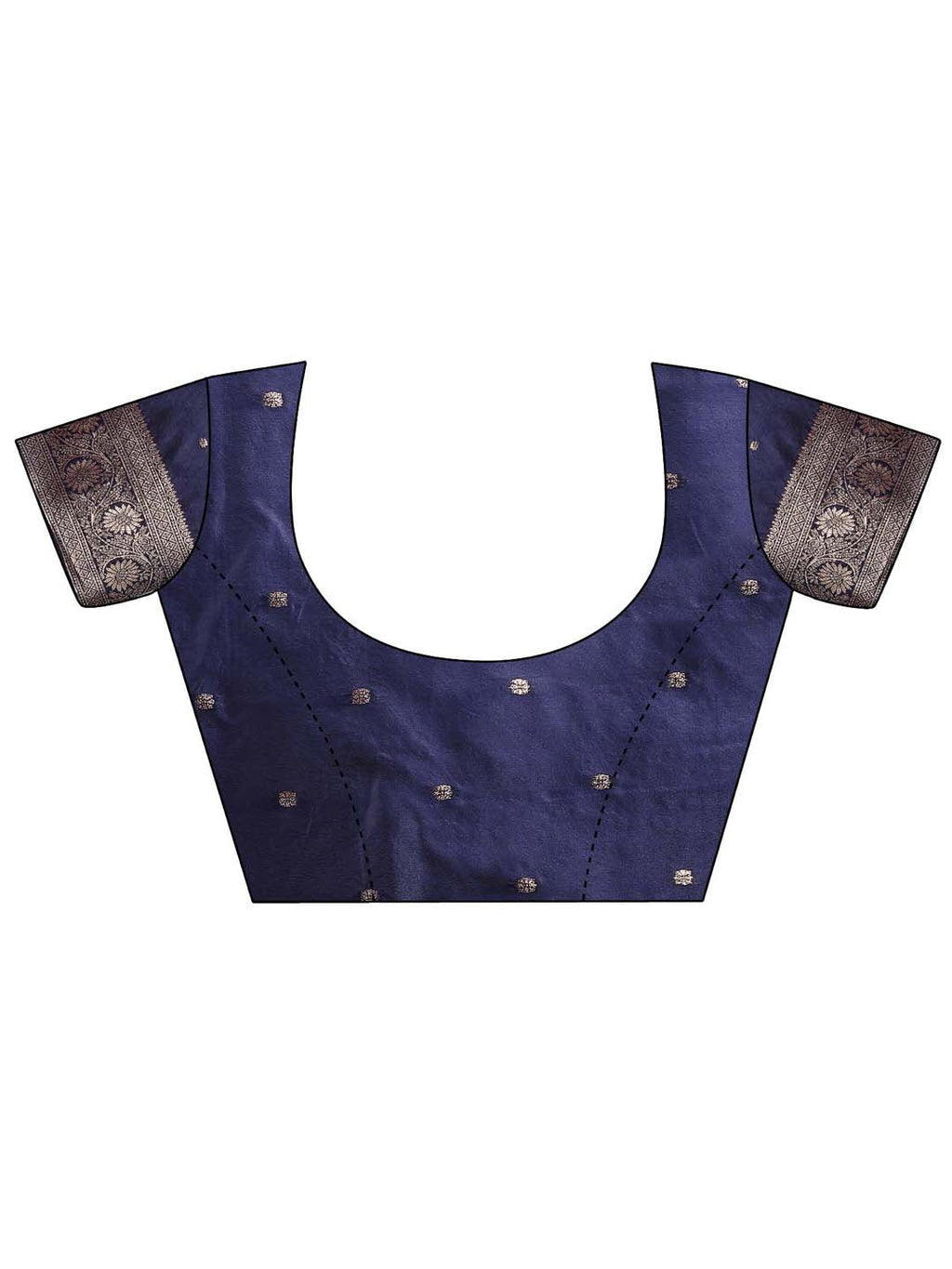 Shree Shyam Fashion Navy Blue Banarasi Silk Saree with Zari Weaving - A Timeless Tale of Elegance