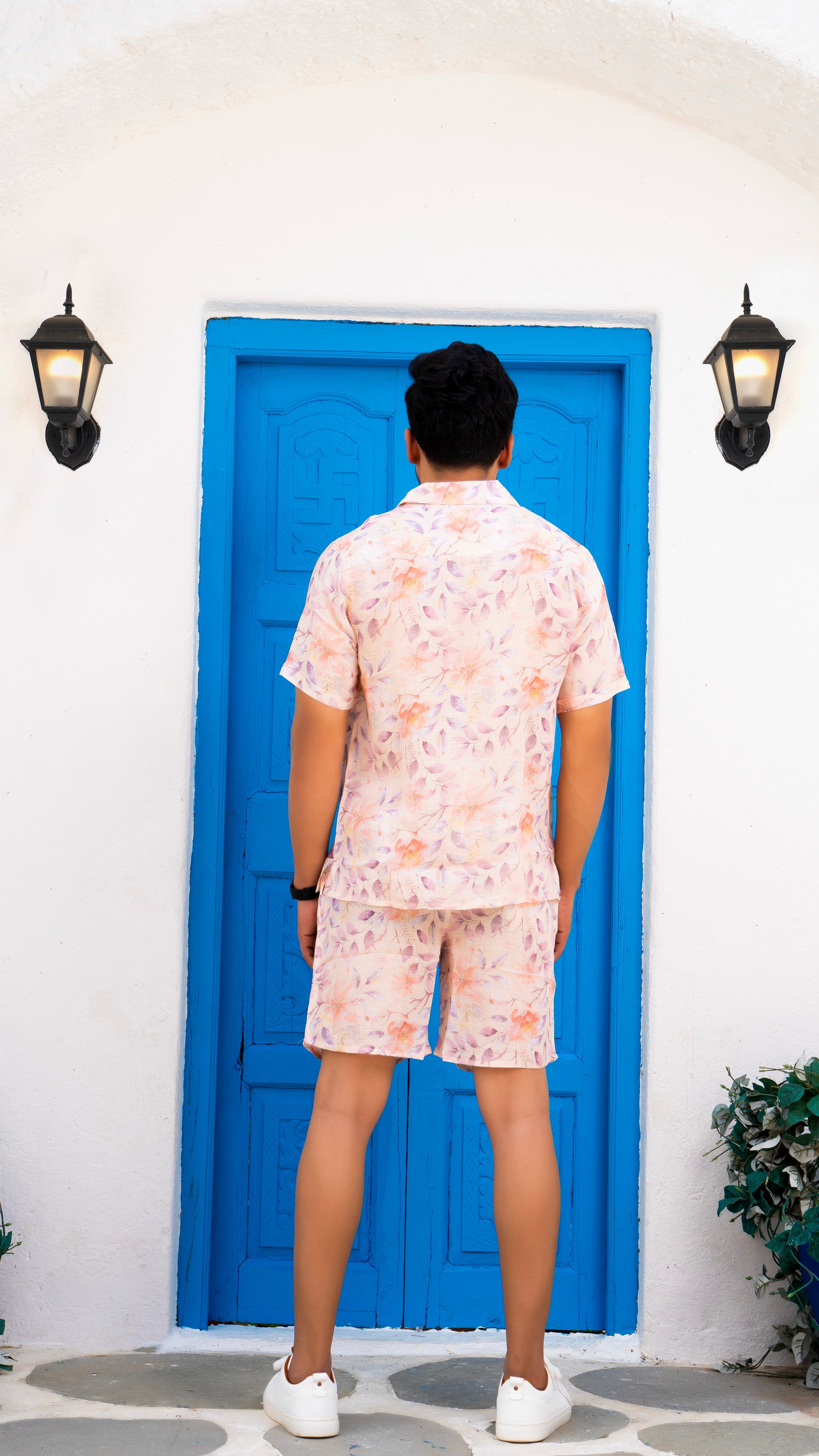Noroke Linen Floral Co-ord Set Men