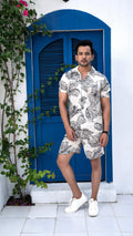 Noroke Modal Satin Modal Printed Co-ord Set Men