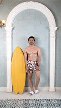 Noroke Sustainable fabric | Poly elastane Nude Patterned Men Swim Shorts
