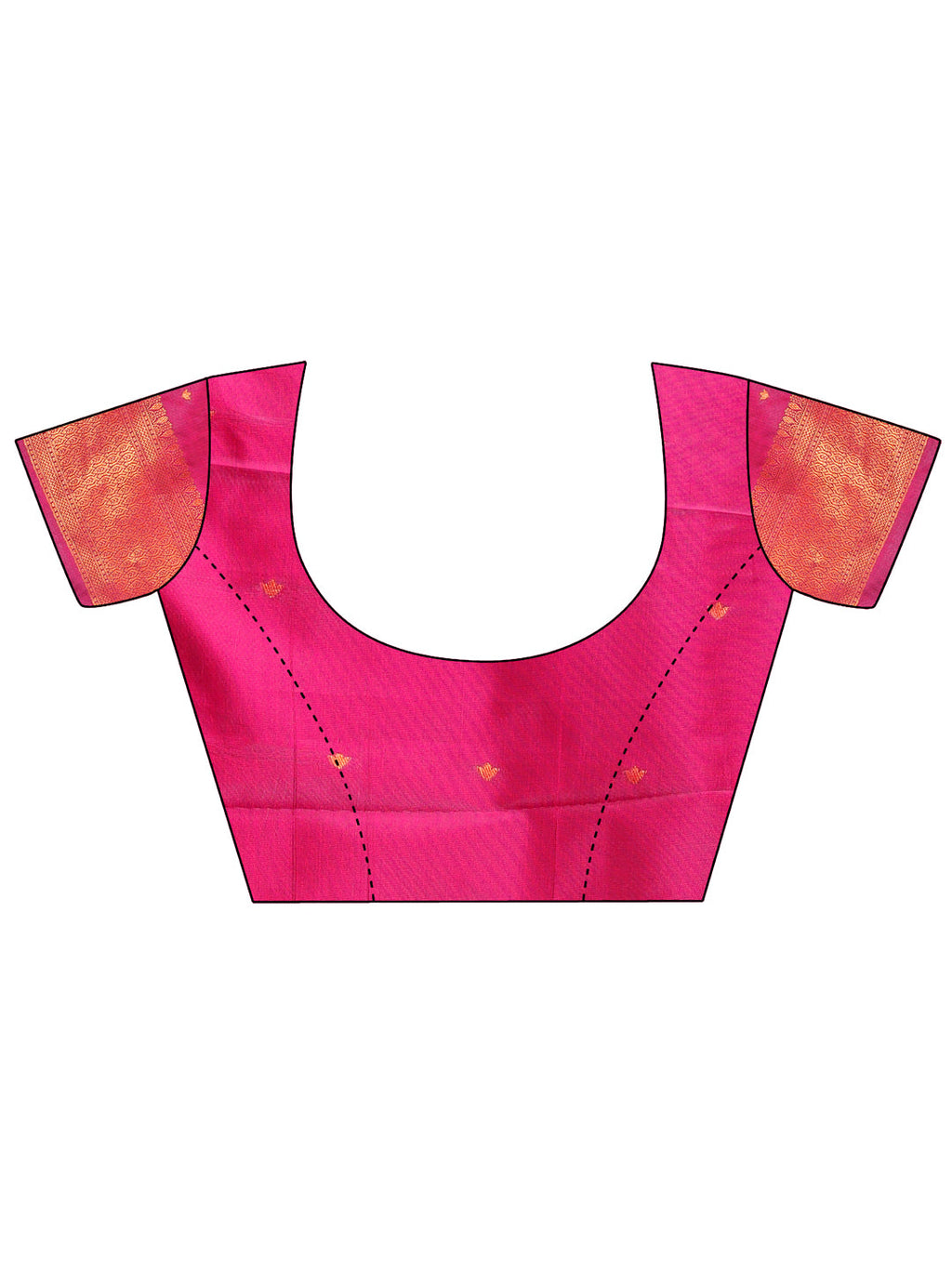 Shree Shyam Fashion Magenta Linen Cotton Saree with Golden Zari Leaf Woven Design & Rich Pallu - Festive Wear | Office Look | Soft Drape