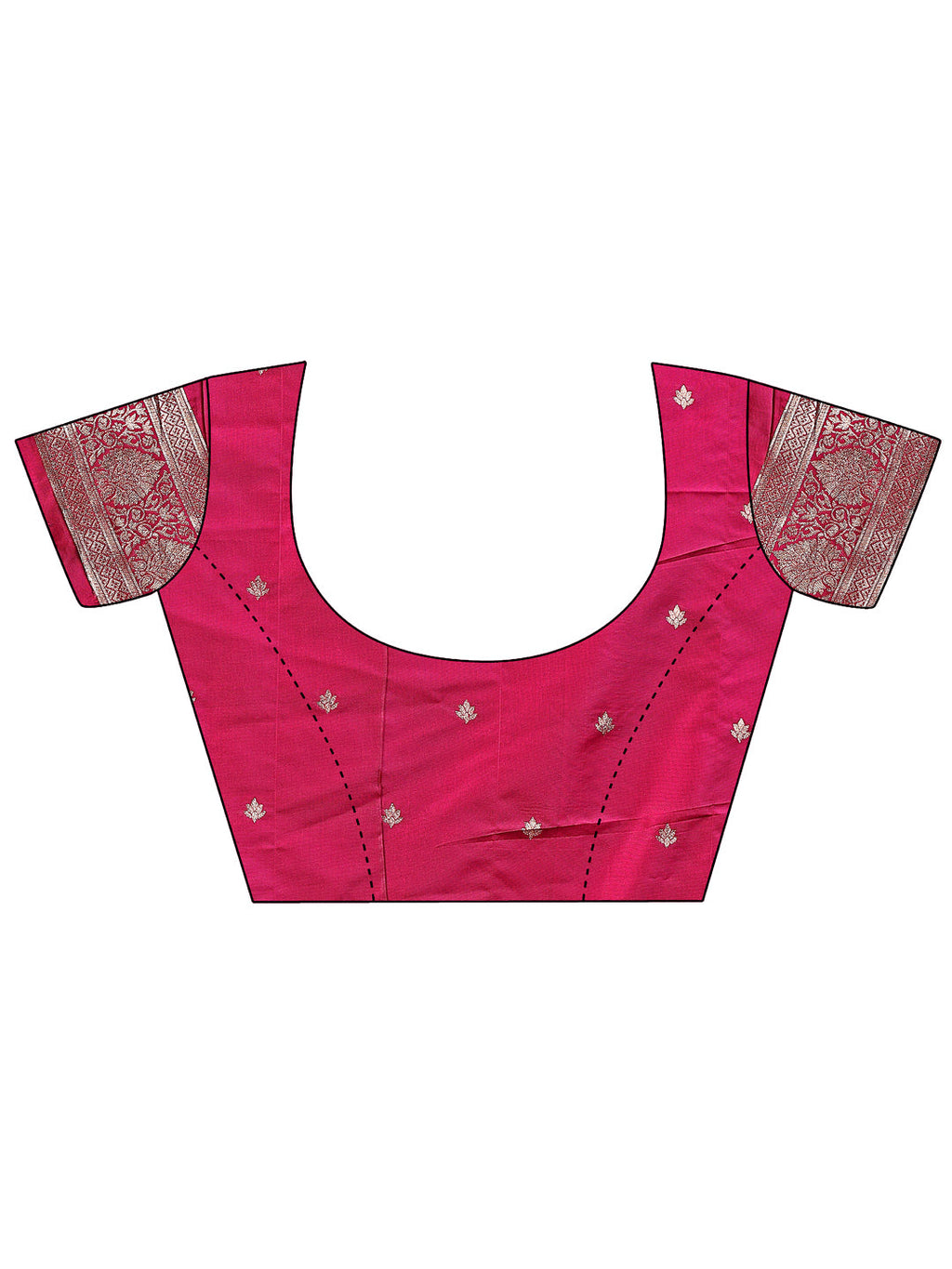 Shree Shyam Fashion Graceful Magenta Banarasi Silk Saree with Silver Zari - Perfect Ethnic Wear for Weddings & Festive Moments