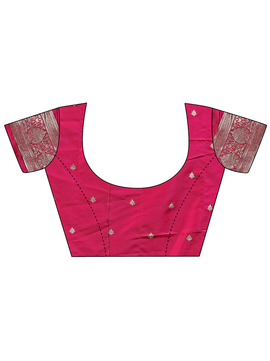 Shree Shyam Fashion Graceful Magenta Banarasi Silk Saree with Silver Zari - Perfect Ethnic Wear for Weddings & Festive Moments