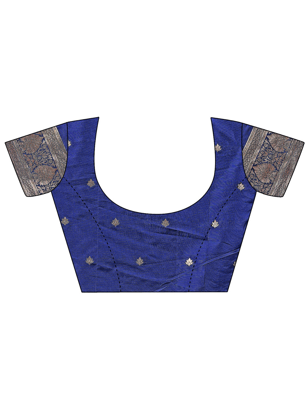 Shree Shyam Fashion Graceful Navy Blue Banarasi Silk Saree with Silver Zari - Perfect Ethnic Wear for Weddings & Festive Moments