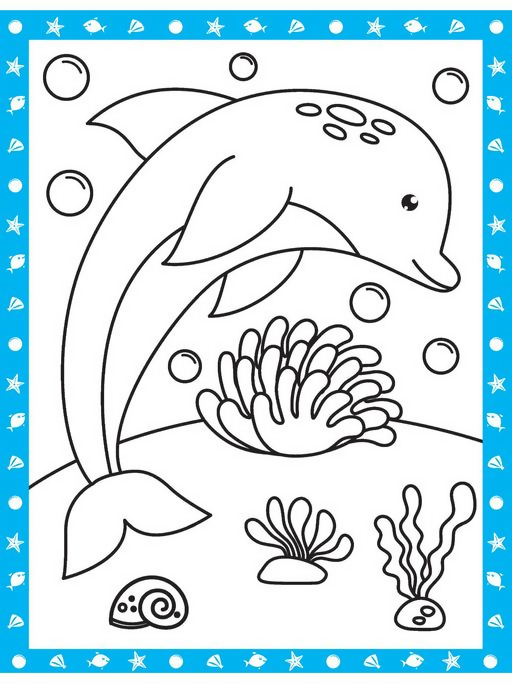 Dreamland Publications Under Ocean Neon Colour & Sticker Dots Book Over 500 Stickers for Kids