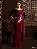 Aafreen Partywear Designer Pink Satin Chiffon Fancy Saree