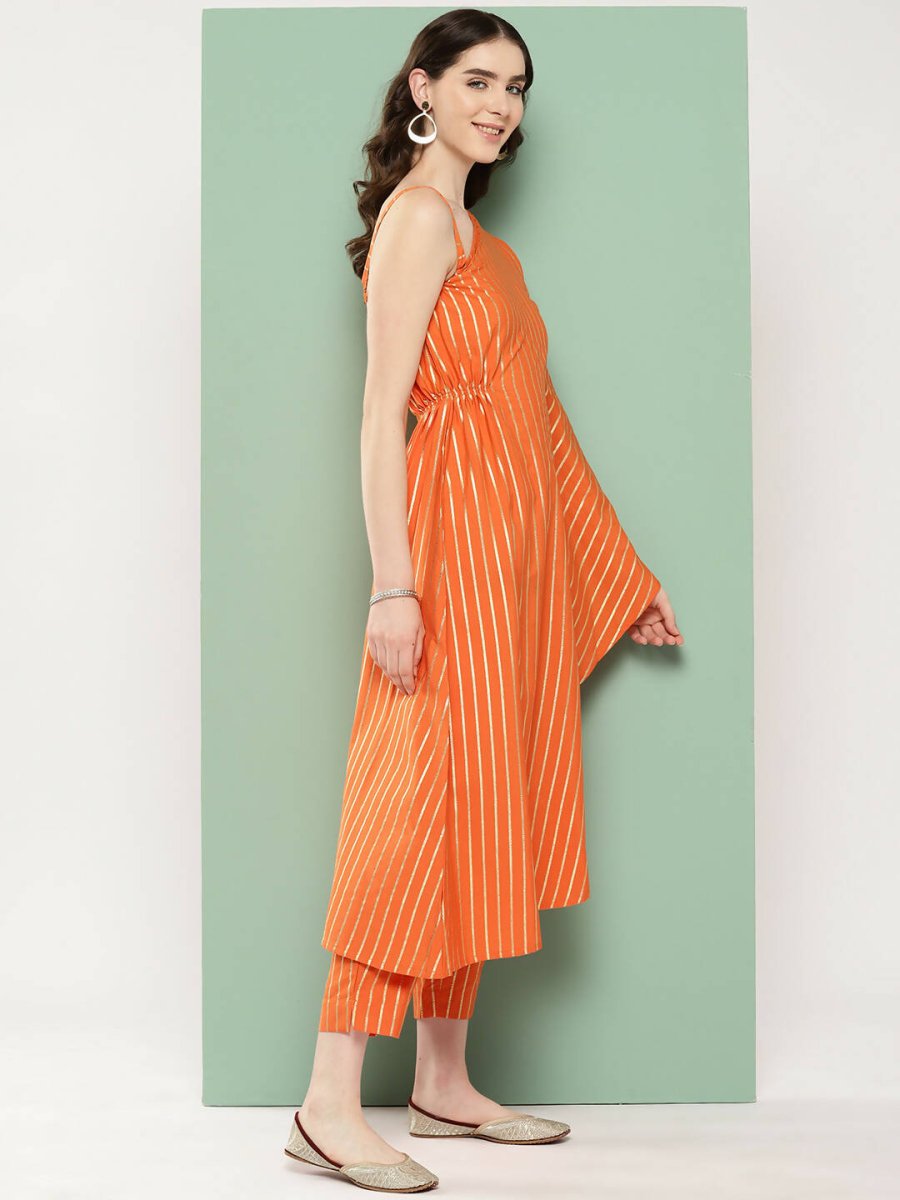Ahalyaa Women's Traditional Wear Co-ods - Orange