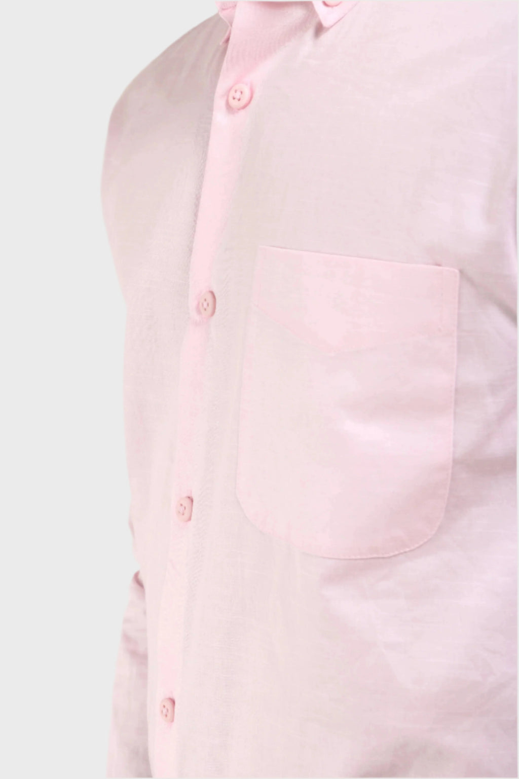 Jonesburg Mens Baby Pink Satin Slub Slim Fit Semi Formal Shirt
