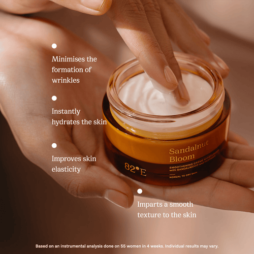 82°E By Deepika Padukone Sandalnut Bloom Smoothening crème moisturiser with sandalwood and peptides