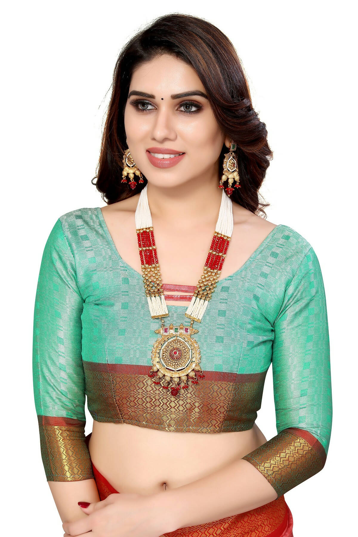 Vamika Weaving Pink Cotton Silk Saree