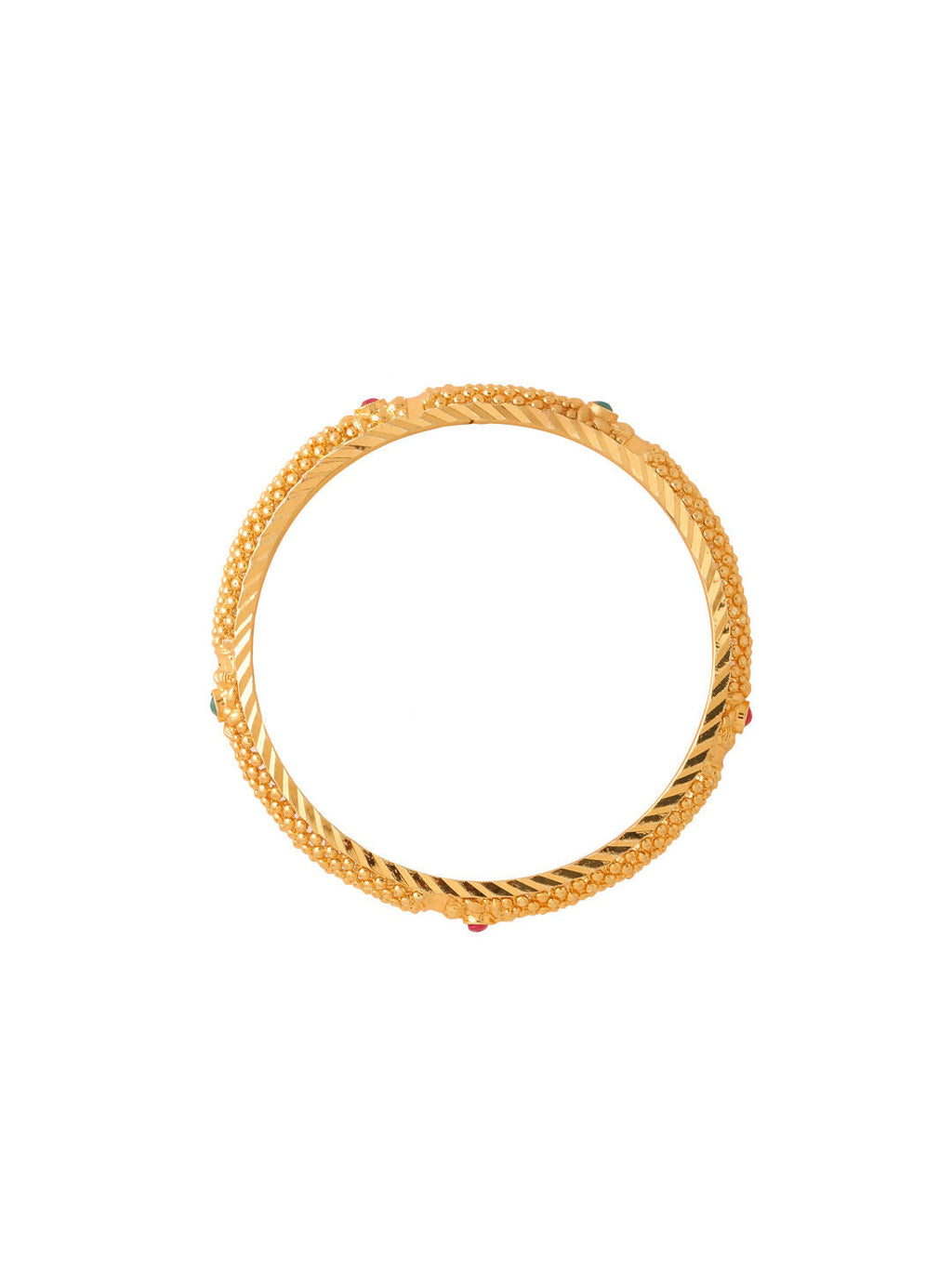 NVR Women's Set of 4 Gold-Polished Traditional Bangles