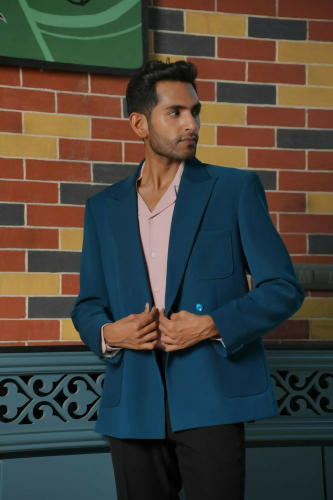 Teal Blue Smart-Casual Co-Ord Set by Hilo Design