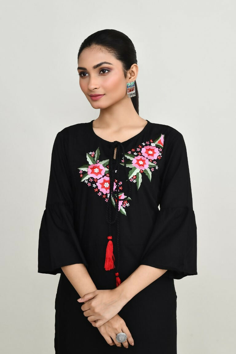 Joban Fashion Black Rayon Tunic