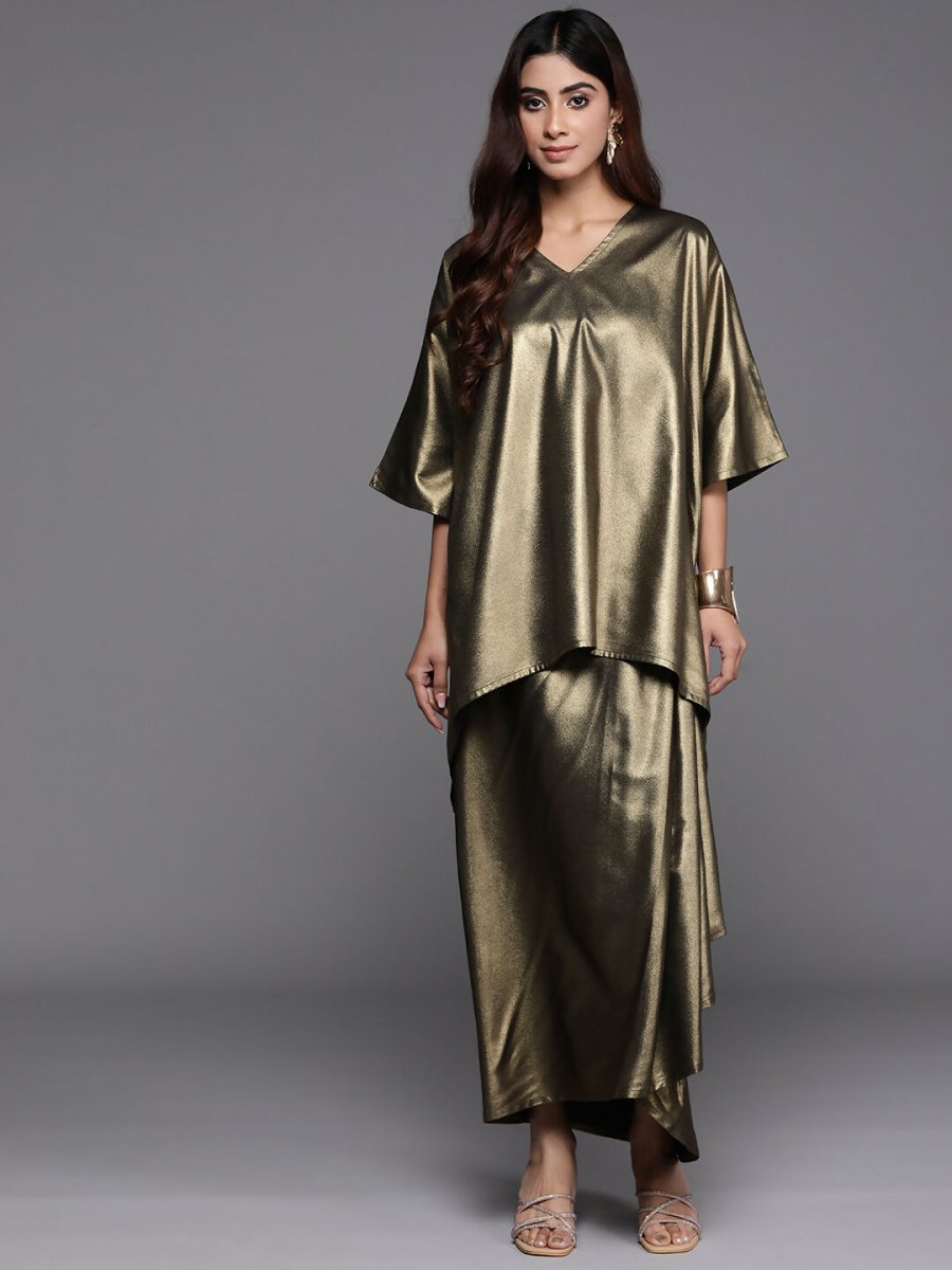 Ahalyaa Women's Traditional Wear Co-ods - Antiqe Gold