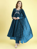 Yash Enterprise Morpankh Vichitra Silk Embroidery Party Wear Suit Set